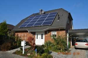 Photovoltaikanlage auf Hausdach in Brandeburg